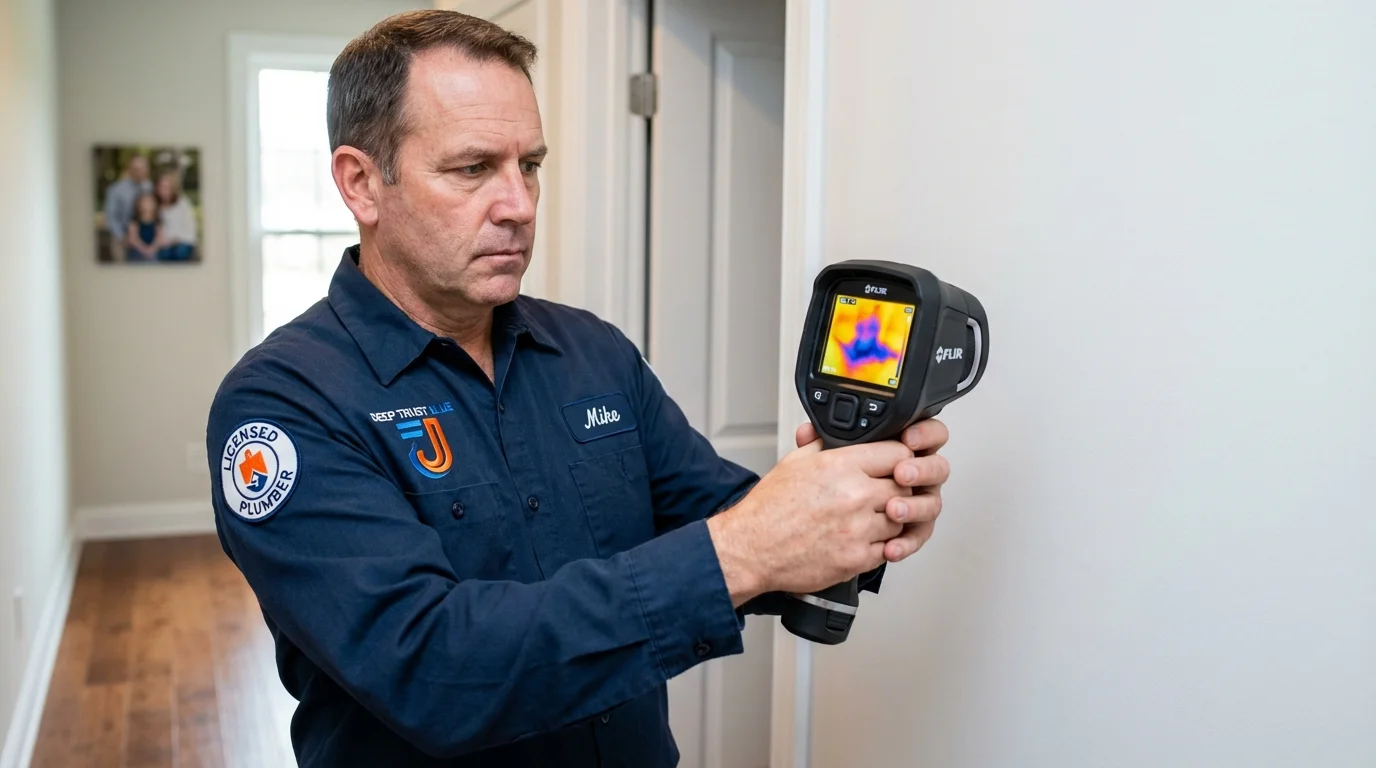 Thermal imaging leak detection by Johns Plumbing LLC in Davison